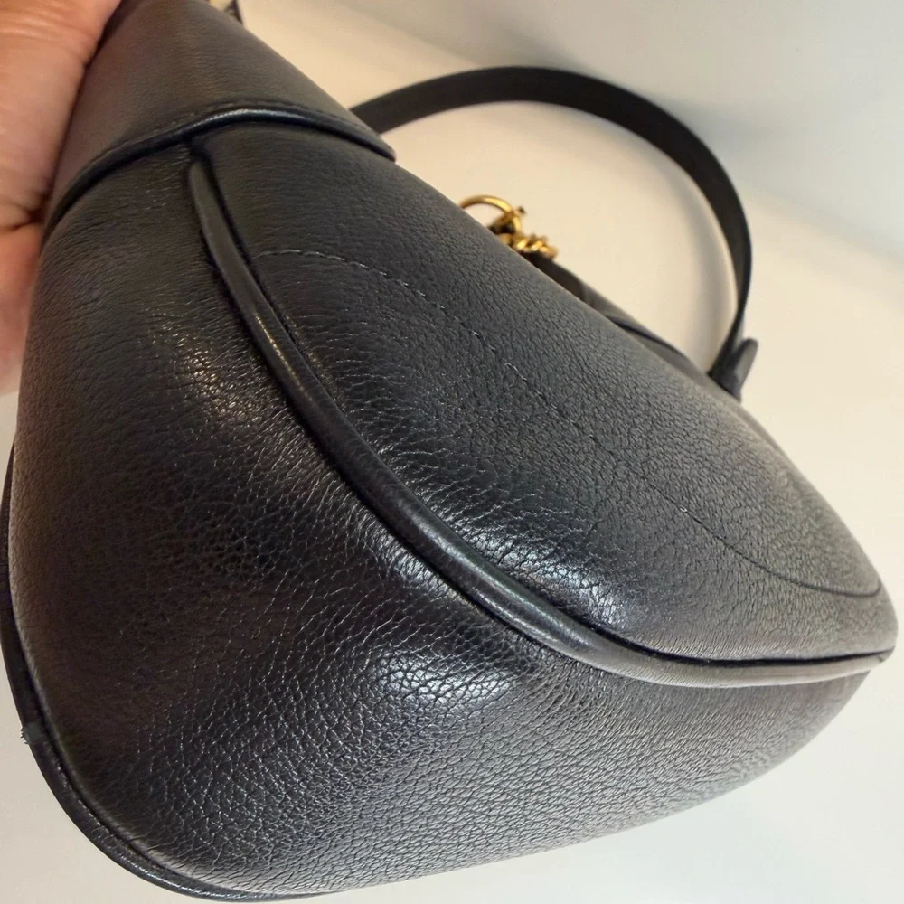 🎀GUCCI Black Small Double G Aphrodite Shoulder Bag - Picture 11 of 16
